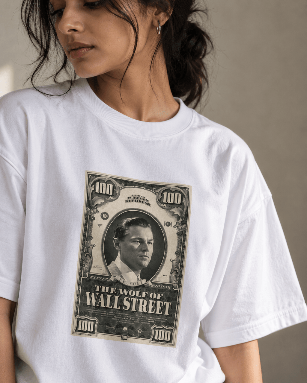 Wolf of Wall Street Oversized Graphic T-Shirt - WhiteBlacks
