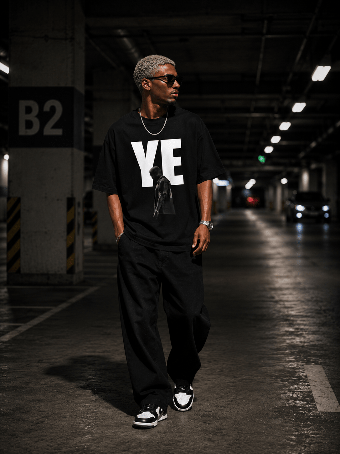 YE Oversized Graphic T-Shirt - WhiteBlacks