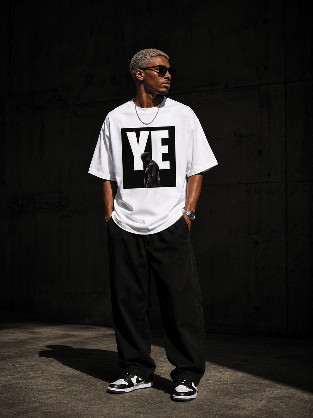YE Oversized Graphic T-Shirt - WhiteBlacks