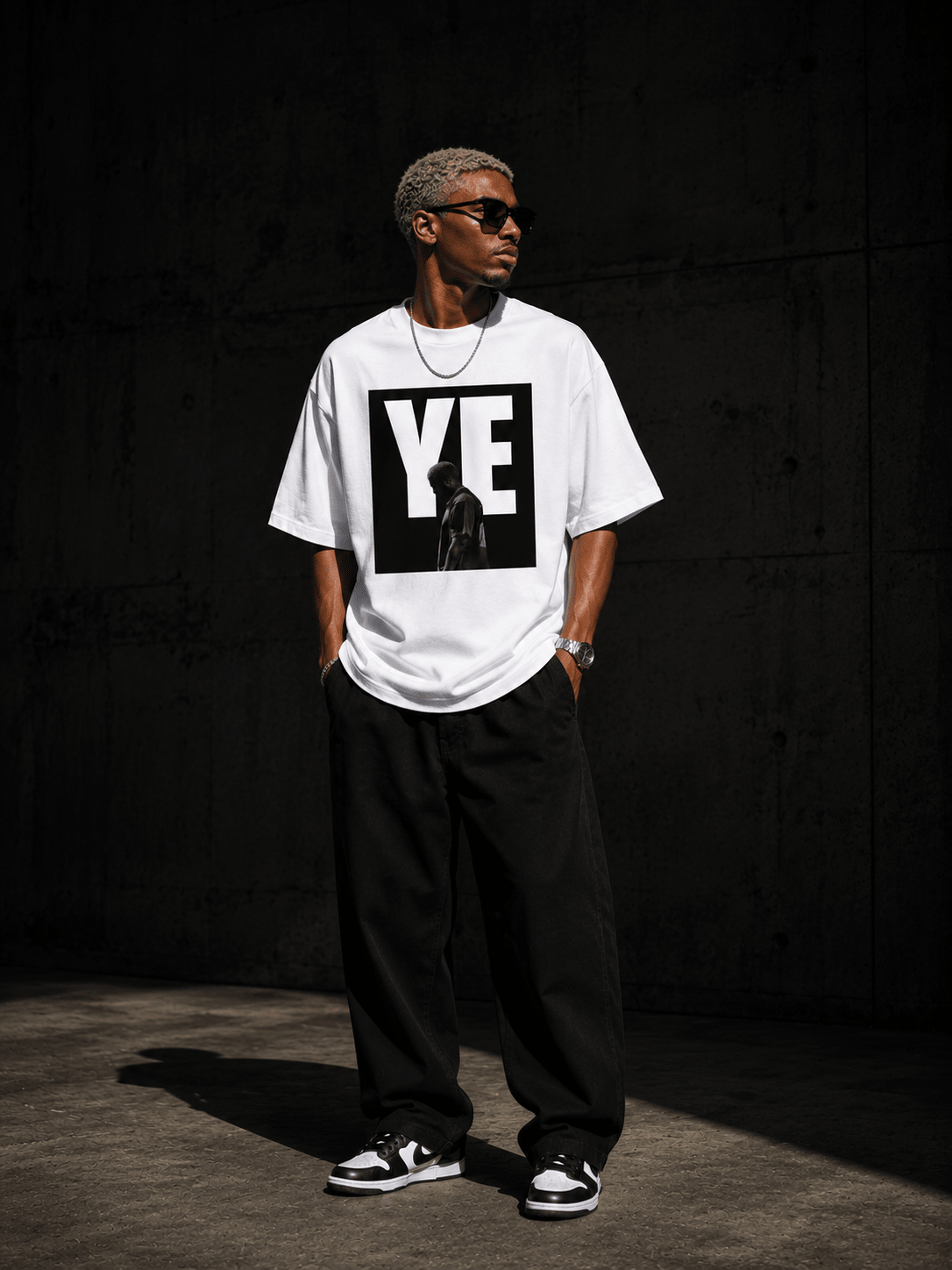 YE Oversized Graphic T-Shirt - WhiteBlacks