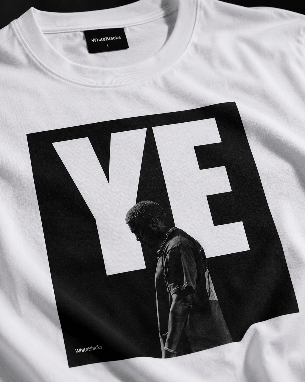 YE Oversized Graphic T-Shirt - WhiteBlacks