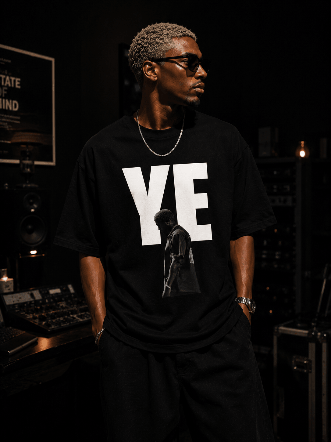 YE Oversized Graphic T-Shirt - WhiteBlacks